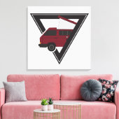 Toile bus triangle maroon (Insitu(Salon))