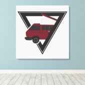 Toile bus triangle maroon (Insitu (Plancher de Bois))