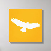 Toile Buse à queue rouge en vol Blancs sur Orange1 (Recto)