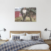 Toile Buse à queue rousse Grange rouge 36" x 24" (Insitu(Chambre))