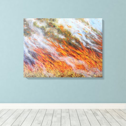Toile Bushfire Inferno 2014 (Insitu (Plancher de Bois))