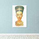 Toile Bust of Queen Nefertiti, front view, from the stud (Insitu (Plancher de Bois))