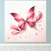 TOILE BUTTERFLY ART WALL CANVA (Insitu (Plancher de Bois))