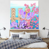 Toile Butterfly Garden 3D Whimsey (Insitu(Chambre))