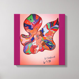 Toile Butterfly Leaf Portrait Stretched Canvas Print