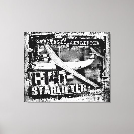 Toile C-141 Starlifter Stretched Canvas Print (Recto)
