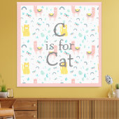 Toile C est pour Cat Boho Cute Alapaca Pink Trim Nursery (Insitu(Salon))