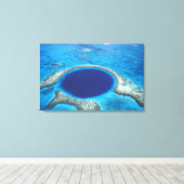 Toile CA, Belize. Vue aérienne du trou bleu (diamètre (Insitu (Plancher de Bois))