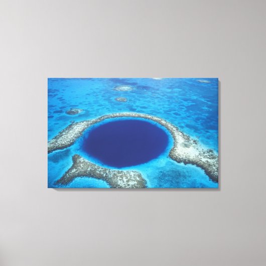 Toile CA, Belize. Vue aérienne du trou bleu (diamètre (Recto)