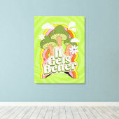 Toile Ça devient mieux | Personnalisation de Good Vibes (Insitu (Plancher de Bois))