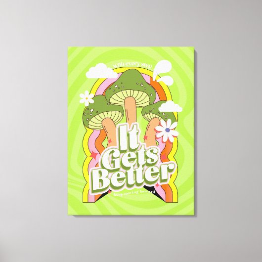 Toile Ça devient mieux | Personnalisation de Good Vibes  (Recto)