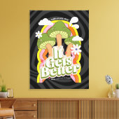 Toile Ça devient mieux | Personnalisation de Good Vibes  (Insitu(Salon))