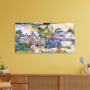 Toile Cabanes à toit de chaume par Vincent van Gogh