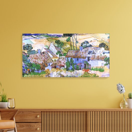 Toile Cabanes à toit de chaume par Vincent van Gogh (Insitu(Salon))