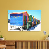 Toile Cabanes de plage colorées (Insitu(Salon))