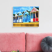 Toile Cabanes de plage colorées (Insitu(Salon))