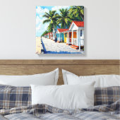 Toile Cabanes de plage tropicales colorées (Insitu(Chambre))