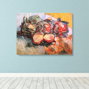 Toile Cabbages rouges et oignons par Vincent van Gogh