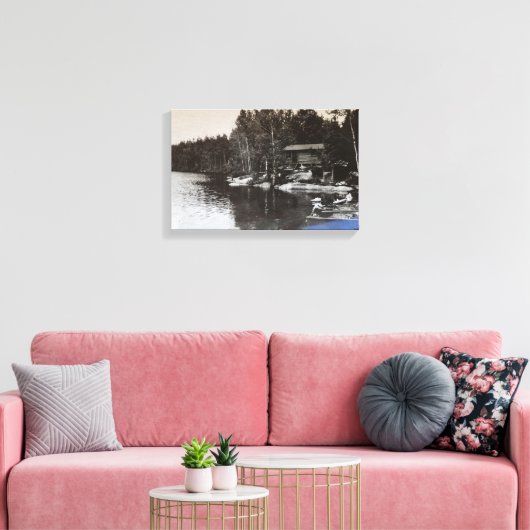 Toile Cabine classique du lac (Insitu(Salon))