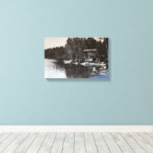 Toile Cabine classique du lac (Insitu (Plancher de Bois))