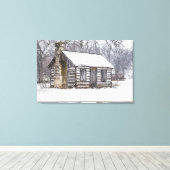 Toile Cabine Dans La Neige (Insitu (Plancher de Bois))