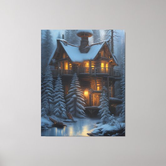 Toile Cabine dans les bois (Recto)