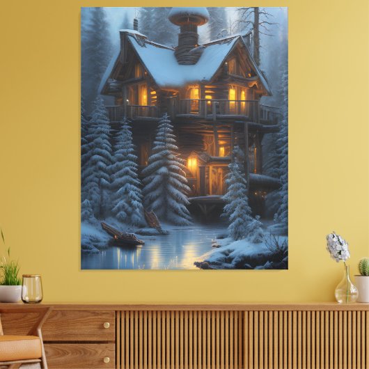 Toile Cabine dans les bois (Insitu(Salon))