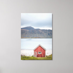 Toile Cabine rouge Ramberg Lofoten