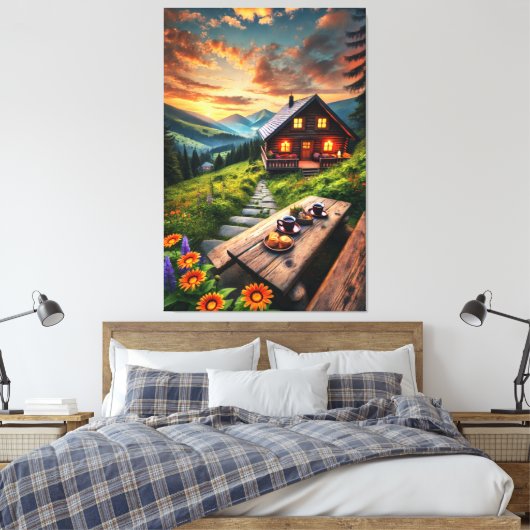 Toile Cabine Sereneken Mountain Sunset Imprimer (Insitu(Chambre))