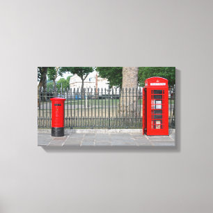 Toile Cabine téléphonique et boîte postale de Londres