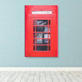 Toile Cabine téléphonique rouge de Londres (Insitu (Plancher de Bois))