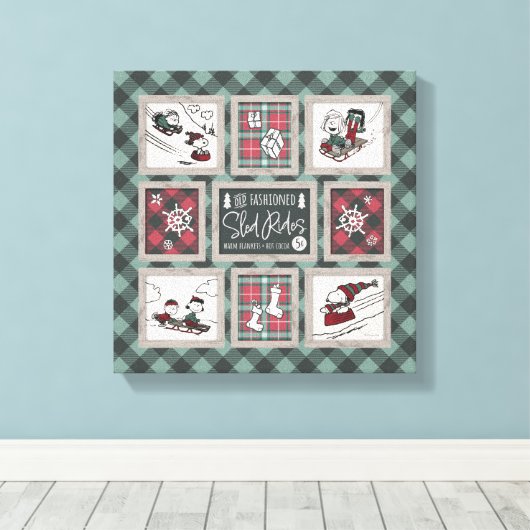 Toile cacahuètes | Ancien Motif de traîneau (Insitu (Plancher de Bois))