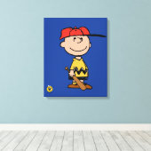 Toile cacahuètes | Charlie Brown Baseball Smile (Insitu (Plancher de Bois))