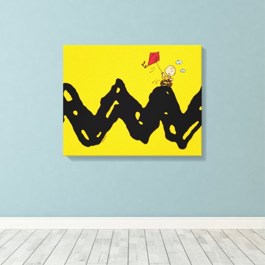 Toile cacahuètes | Charlie Brown volant Kite (Insitu (Plancher de Bois))