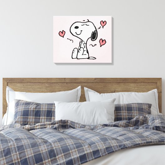 Toile cacahuètes | Coeurs de snoopy (Insitu(Chambre))