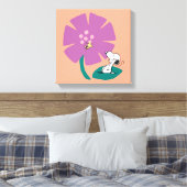 Toile cacahuètes | Illustration de la nature Fleur pourp (Insitu(Chambre))