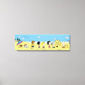 Toile cacahuètes | Journée à la plage (Recto)