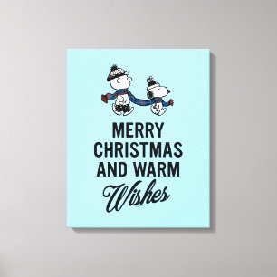 Toile cacahuètes   Joyeux Noël Snoopy & Charlie Brown