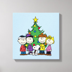 Toile cacahuètes La Bande autour de l'arbre de Noël