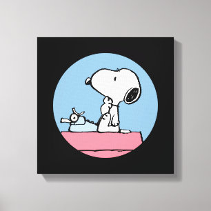 Toile cacahuètes   Snoopy à la machine à écrire