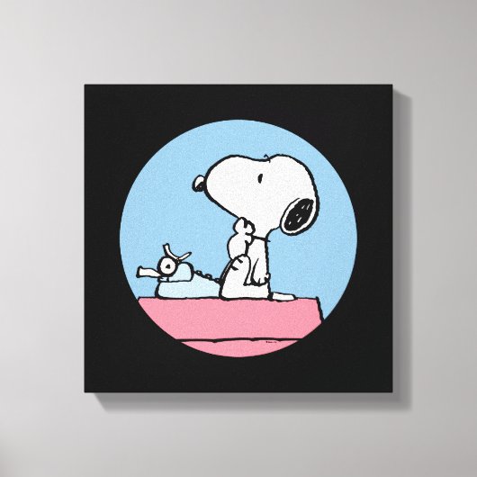Toile cacahuètes | Snoopy à la machine à écrire (Recto)