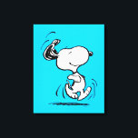 Toile cacahuètes | Snoopy Happy Dance<br><div class="desc">Snoopy est l'adorable beagle de Charlie Brown dans la bande dessinée Peanuts de Charles M. Schulz. Découvrez ce joli dessin de cacahuètes avec ce chien adorable.</div>