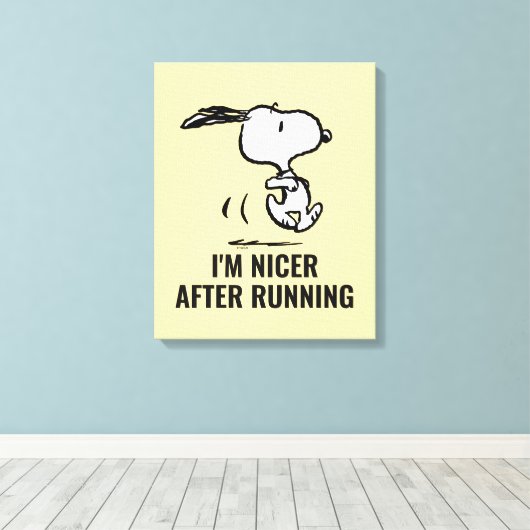 Toile cacahuètes | Snoopy Running (Insitu (Plancher de Bois))