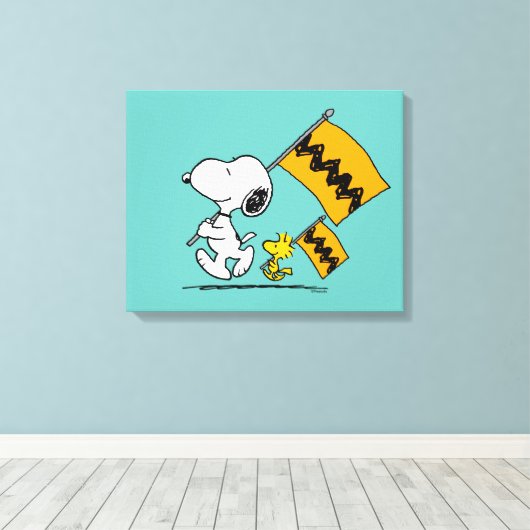 Toile cacahuètes | Snoopy & Woodstock (Insitu (Plancher de Bois))