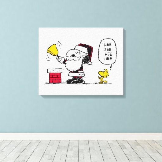 Toile cacahuètes | Snoopy & Woodstock Père Noël Bell Rin (Insitu (Plancher de Bois))