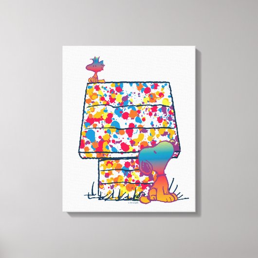 Toile cacahuètes | Snoopy & Woodstock Rainbow Paint (Recto)