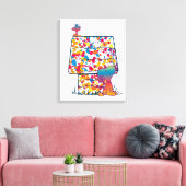 Toile cacahuètes | Snoopy & Woodstock Rainbow Paint (Insitu(Salon))