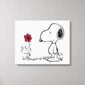 Toile cacahuètes | Snoopy & Woodstock Rouge & Noir (Recto)