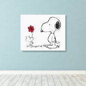 Toile cacahuètes | Snoopy & Woodstock Rouge & Noir (Insitu (Plancher de Bois))