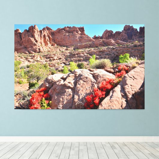 Toile Cacti in Bloom (Insitu (Plancher de Bois))